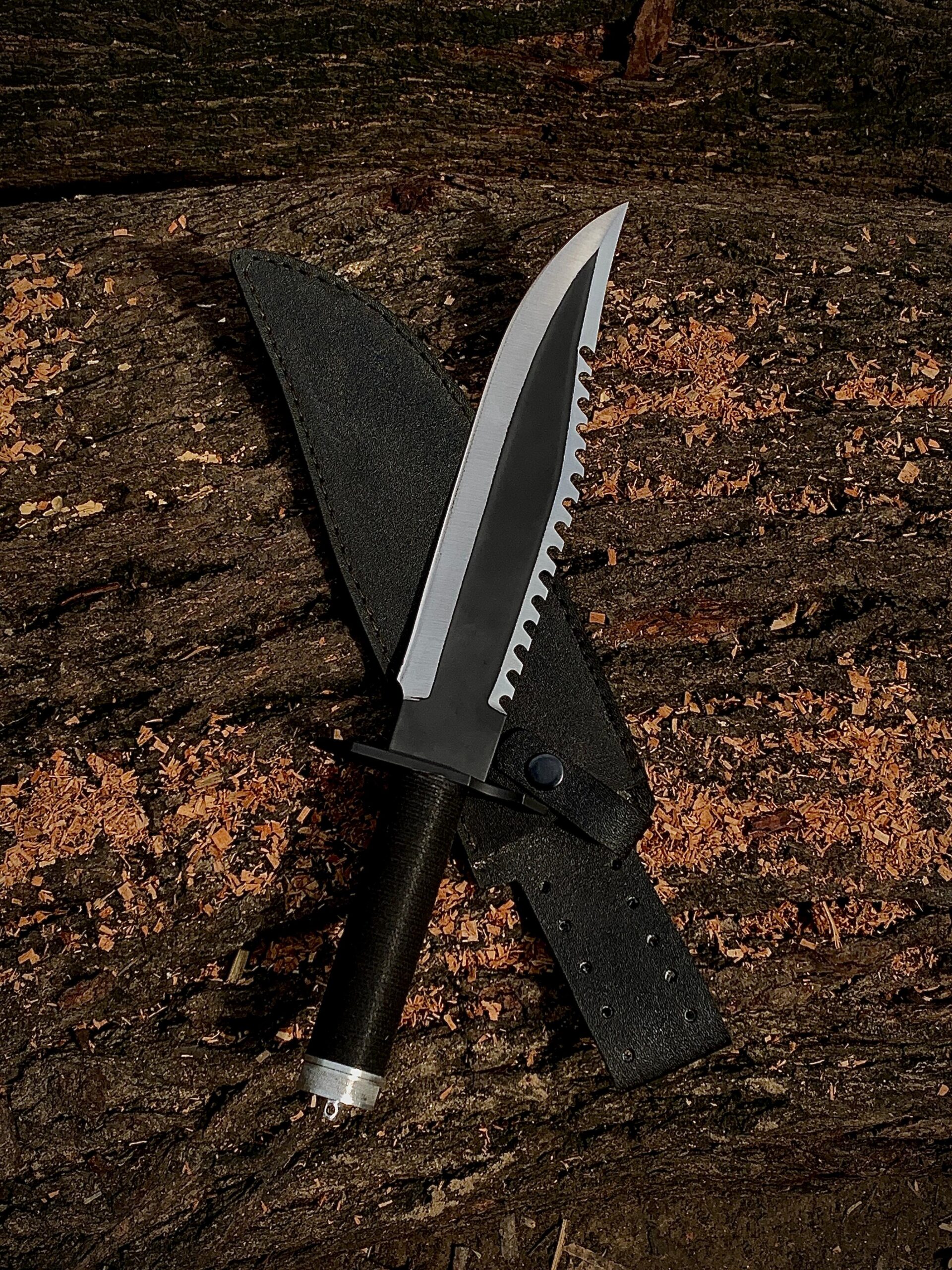 D2 STEEL HANDMADE HUNTING TACTICAL BOWIE - Image 2