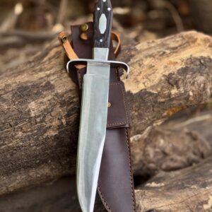 Handmade knife - One Of Kind - Deep Hand Engraved Lady-Tiger Eyes On Handle