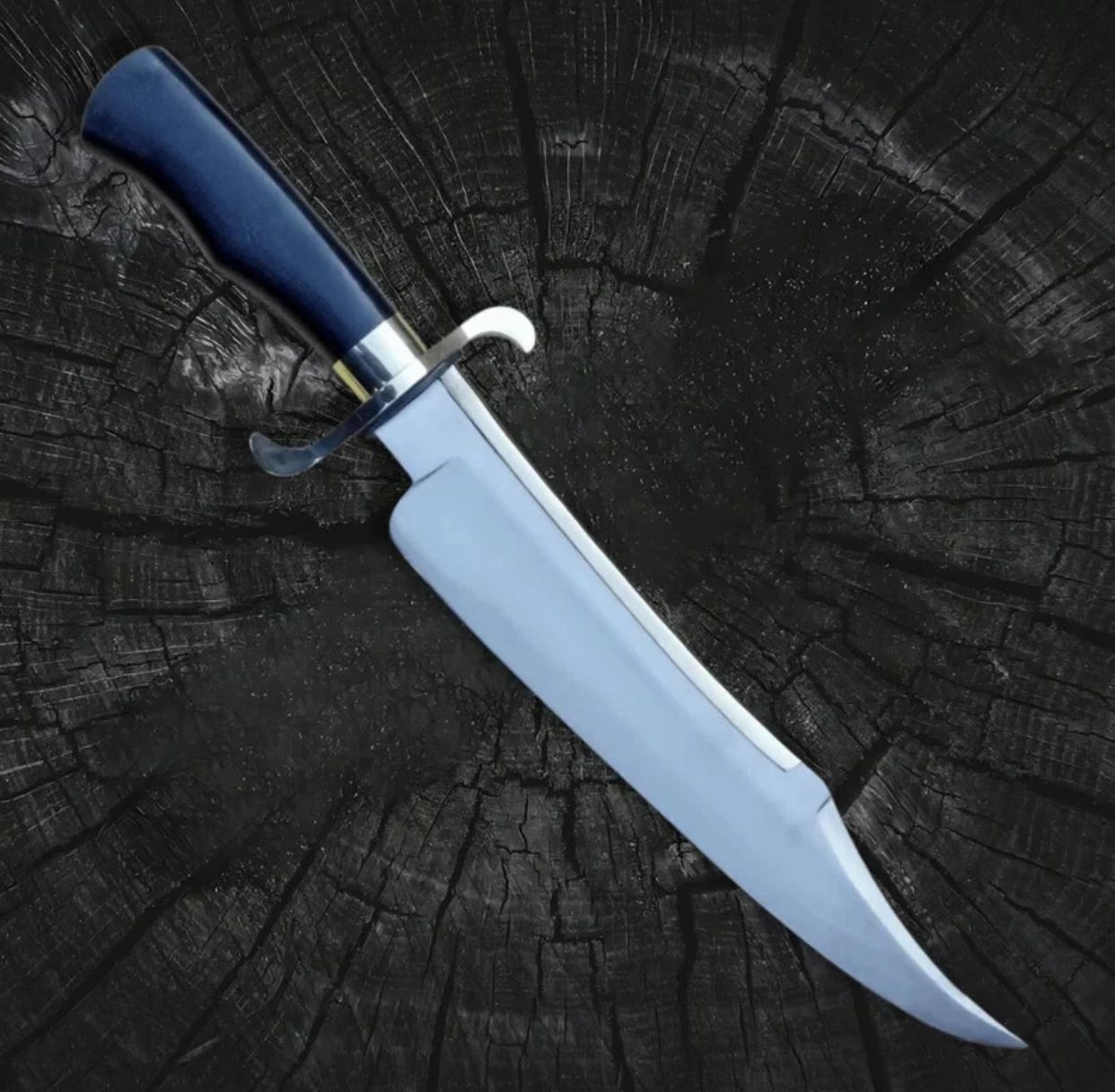 Custom Handmade Carbon Steel Blade Alamo Musso Bowie Knife - Hunting Knife - Image 2