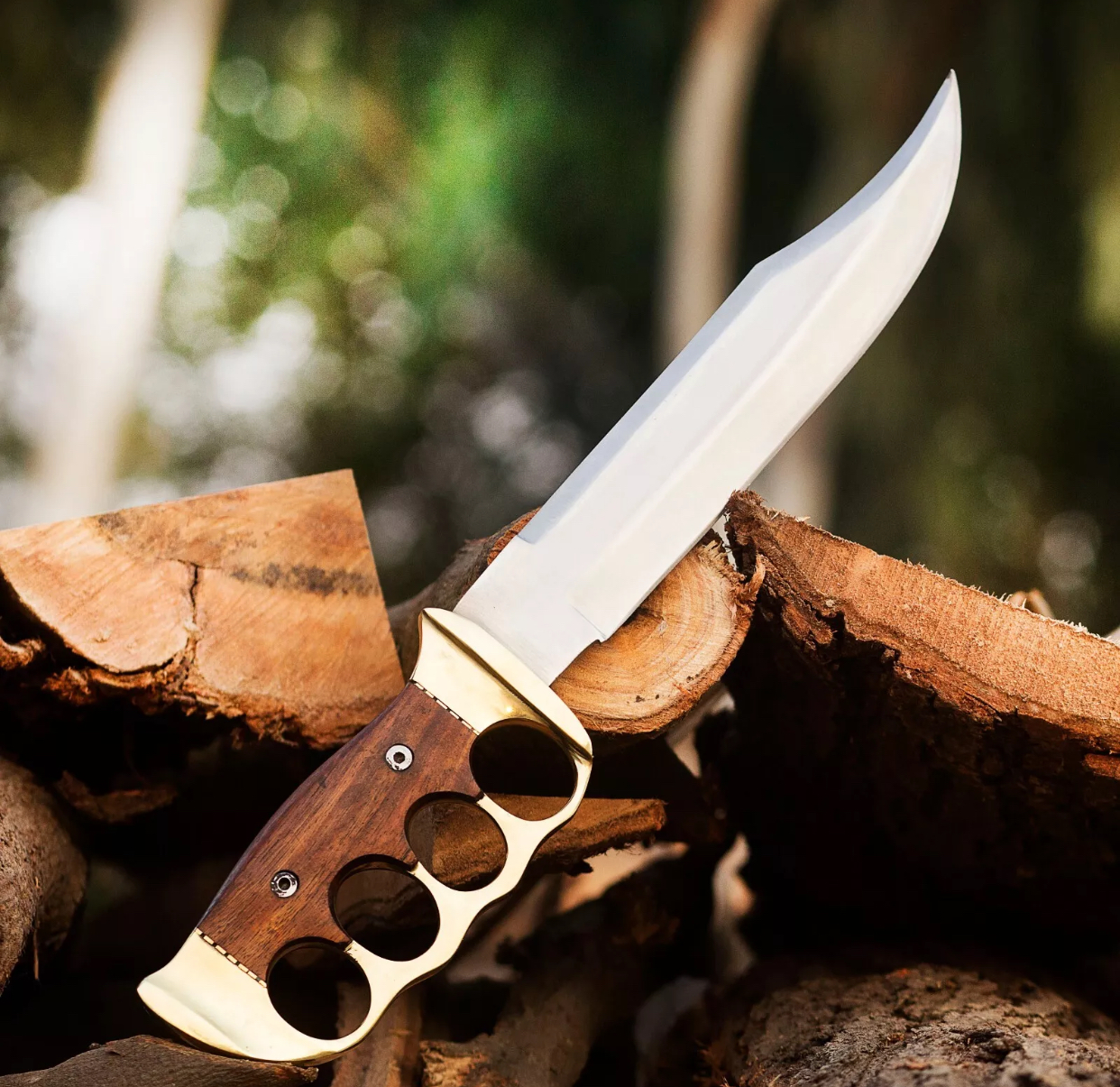 Custom Handmade D2 Steel Tactical Bowie Hunting Knife Comes with Sheath - Image 4