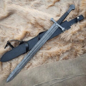 Custom Handmade Damascus Steel Blade Medieval Viking Sword Hunting Sword Camping