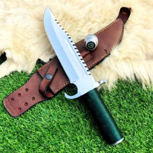 Custom Handmade Carbon Steel Blade Survival Bowie Knife - Hunting Knife Camping