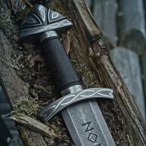 Handmade Damascus Steel Viking Sword Real Northman Sword,Nordic Sword W/Scabbard