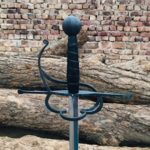 Custom Handmade Carbon Steel Medieval Standard Rapier Sword With Leather Sheath