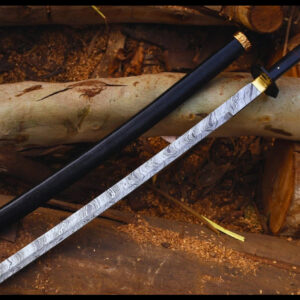 Hand Forged Japanese Tanto Ninja Sword | Damascus Shirasaya Samurai Blade