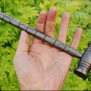 SHARDBLADE CUSTOM HAND FORGED DAMASCUS HAMMER WOOTZ FULL TANG OUTDOOR/BUSHCRAFT.
