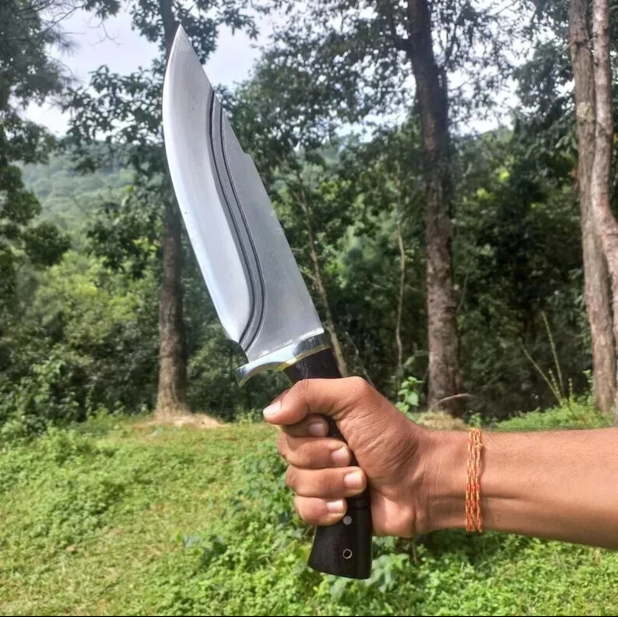 Custom Handmade Carbon Steel Blade Survival Bowie Knife | Hunting Knife Camping. - Image 2