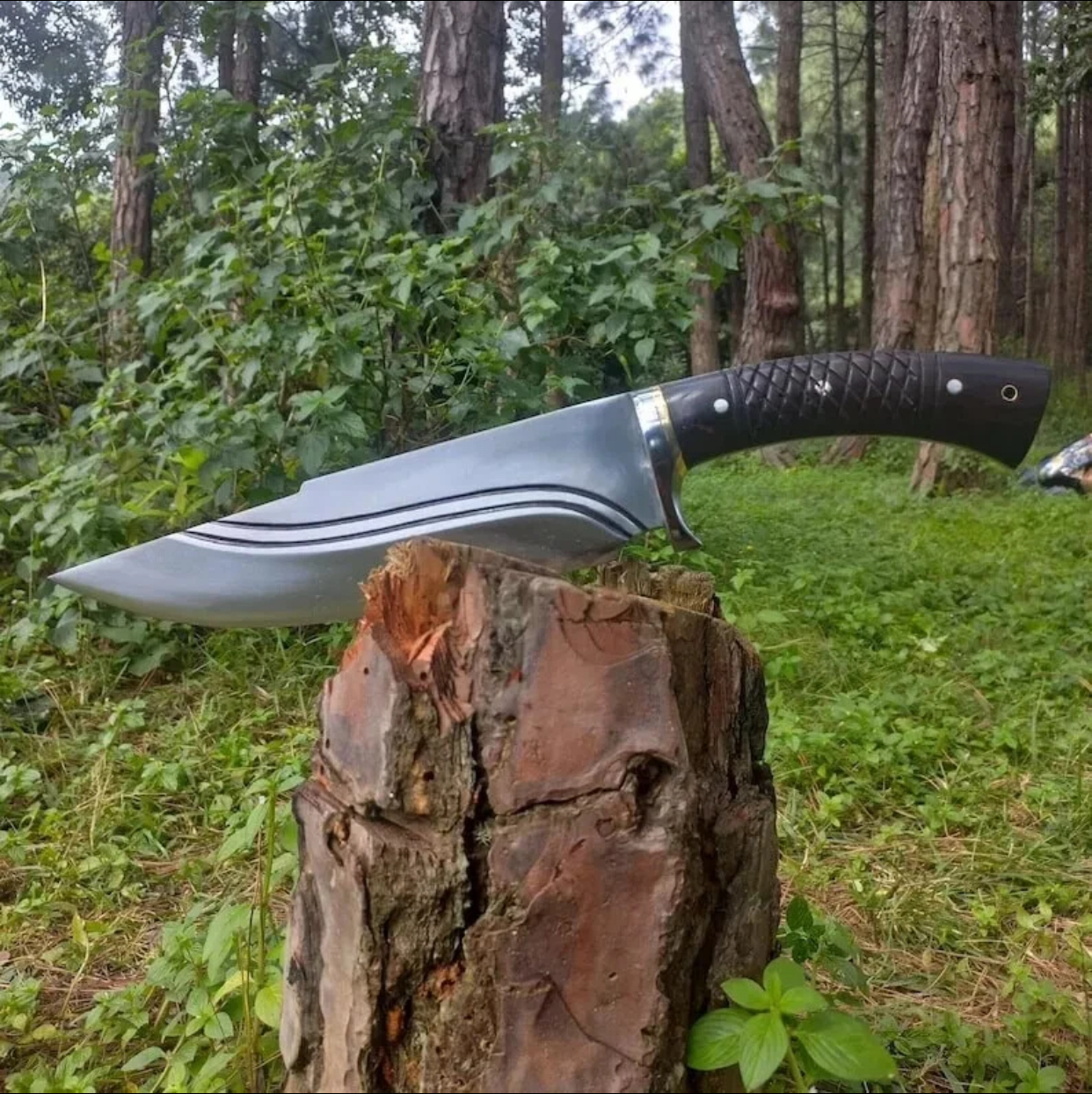 Custom Handmade Carbon Steel Blade Survival Bowie Knife | Hunting Knife Camping. - Image 3