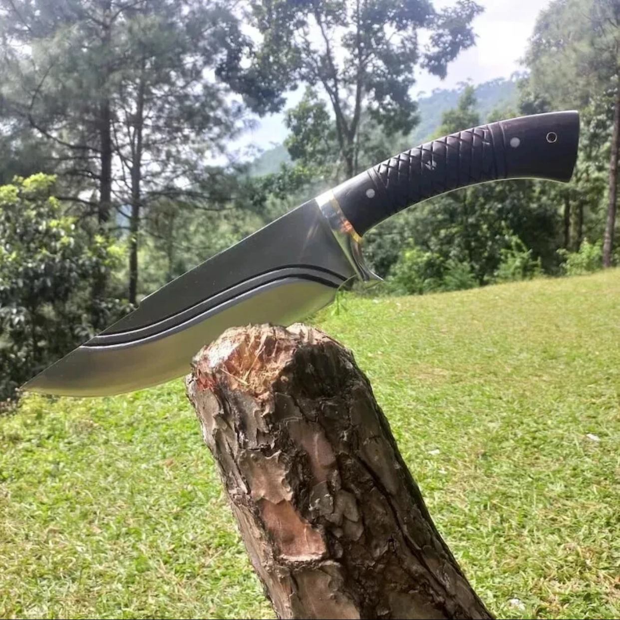 Custom Handmade Carbon Steel Blade Survival Bowie Knife | Hunting Knife Camping. - Image 4
