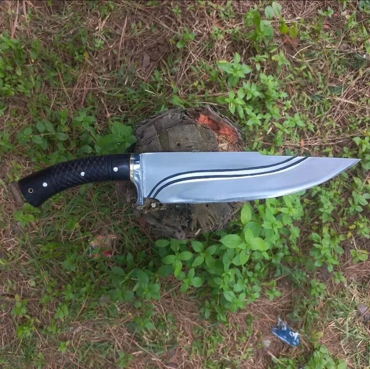 Custom Handmade Carbon Steel Blade Survival Bowie Knife | Hunting Knife Camping. - Image 5
