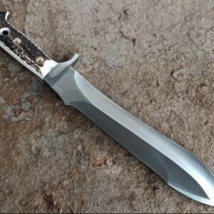 Hand Crafted Copy of Puma White Hunter Stag German 1095 Steel Knife W/Sheath.