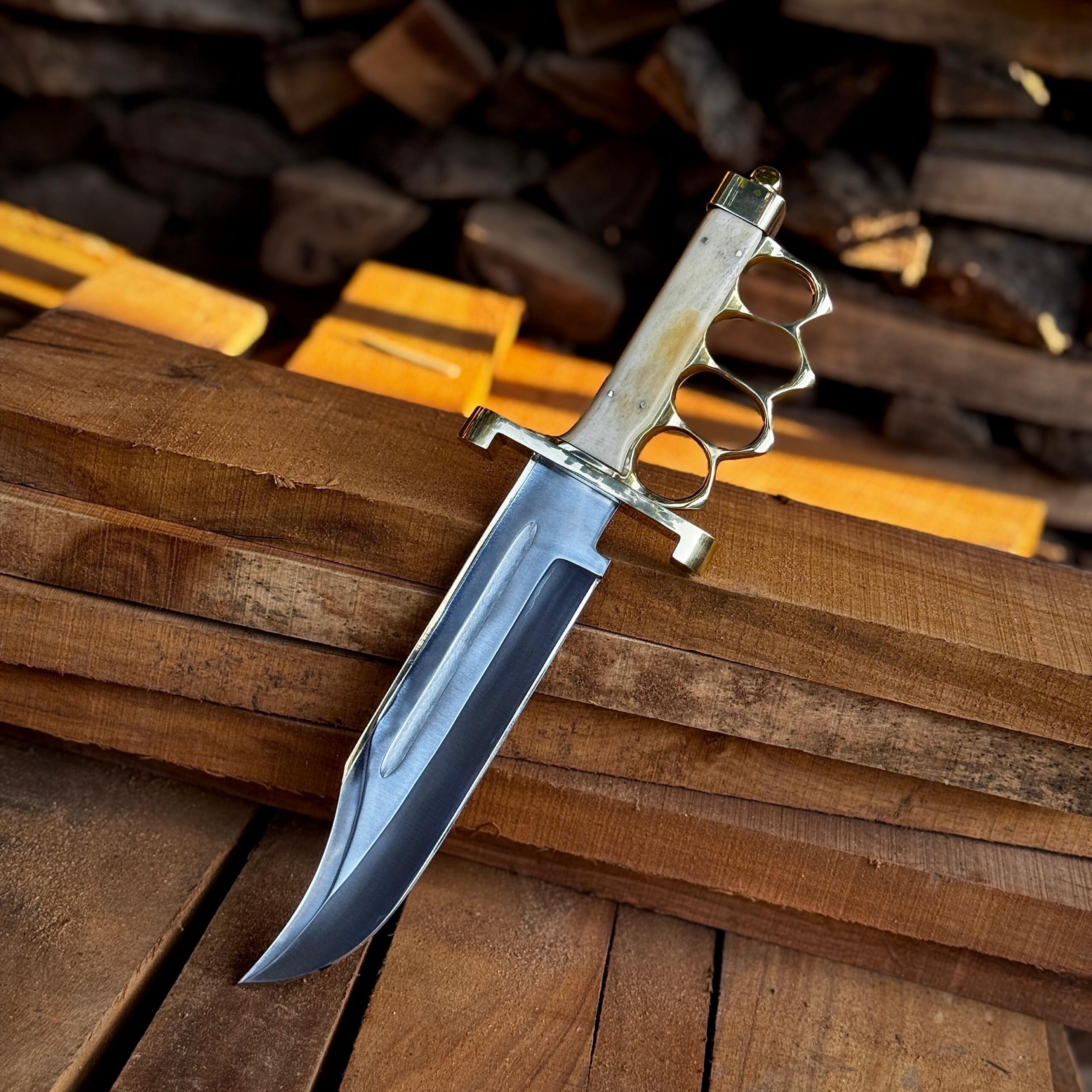 Custom Handmade D2 Steel Tactical Bowie Hunting Knife Comes with Sheath - Image 3