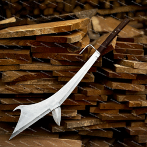 Custom Handmade D2 Steel Fantasy Axe 36” Long Blade Full Tang Wooden Handle