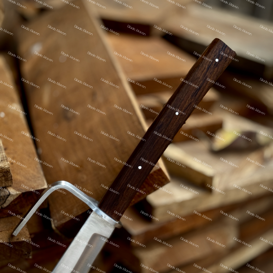 Custom Handmade D2 Steel Fantasy Axe 36” Long Blade Full Tang Wooden Handle - Image 4